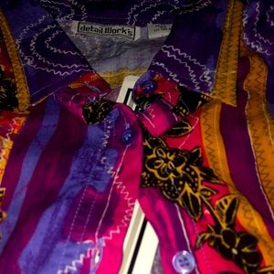 Vintage colorful Patterns Button Down